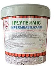 Iplytermic Impermeabilizante Térmico (4 L) - Pintura Exterior Blanca Termoaislante - Pintura para Fachadas Tejados Suelos Terrazas Chapas Metálicas Cemento Hormigón - IPLISA