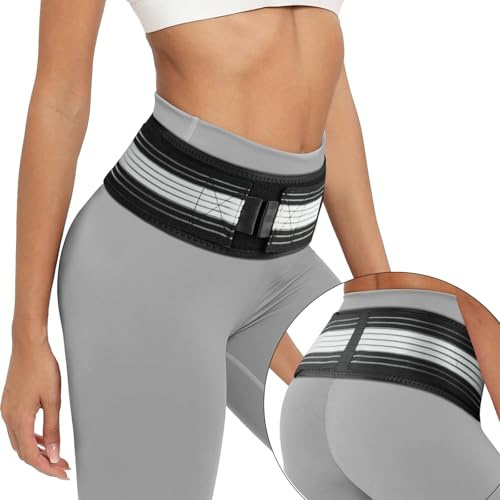 AOGOE Sacroiliac SI Joint Hip Belt, Sacroiliac Hip Support Band for Men Women, Lower Back Support Brace, Applicable for Pelvis, Lumbar, Nerve, Leg, 120CM