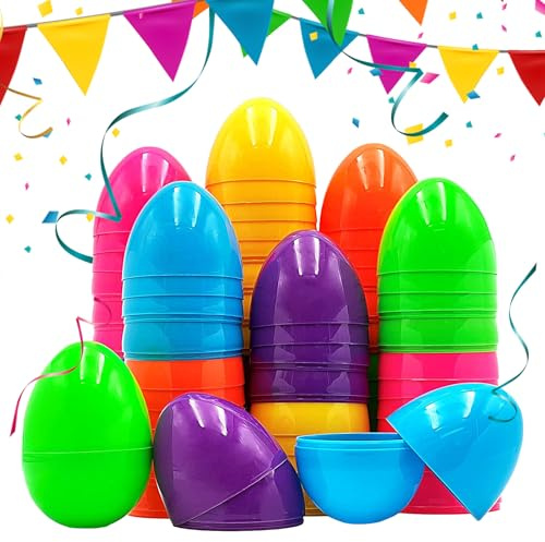 Genérico Huevos De Pascua De - Huevos De Pascua Rellenables | Huevo Vacío, Y Festivales De Búsqueda De Huevoss De Colores Pastel Rellenos De Huevoss De Chocolate Y Minijuguetes, Decoraci