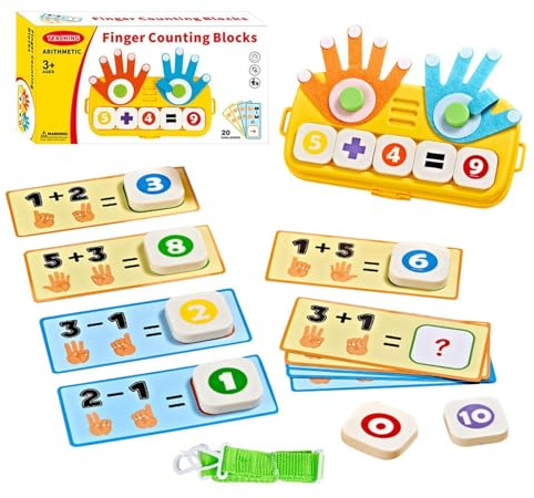 Genérico Tablero de Conteo con Dedos - Juguete Educativo Temprano,Juego Matemático para Preescolar,para Hogar Escuela Aula Sala Juegos Niños Educación en Casa Jardín Infancia Preescolar