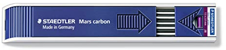 STAEDTLER Mars Carbon Lead, 2mm, 2B, 12 Lead (200-2B)