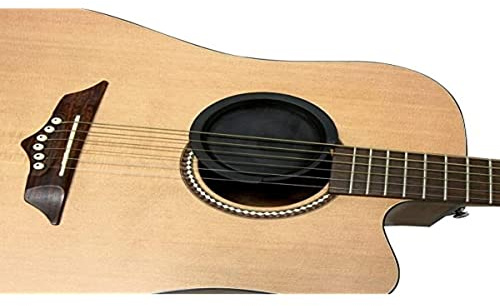GEWA Feedback Stop guitarra acústica – Tapón anti-feedback para boca Ø 102 mm – Disco de goma contra retroalimentación – Para guitarra western y acústica (99–103 mm) - negro
