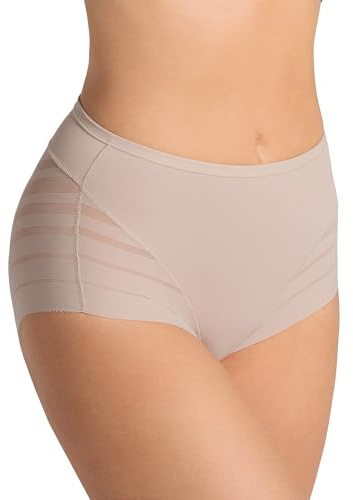 Leonisa Braga Faja Reductora de Abdomen sin Costuras para Mujer, Braga Moldeadora Levanta Glúteos en Encaje, Ropa Interior Colombiana Individual o Pack 2