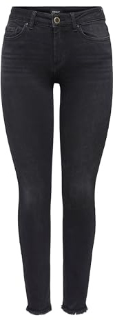 Only Femme Onlblush Mid Ank Rawjns Rea2343 Noos Jean Skinny, Black Denim, S / 30L EU