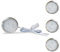LAMPAOUS Led Unterbauenleuchten Kabinett Küchenlampen Dimmbar Rund 3er Set Vitrinenbeleuchtung insgesamt 6 Watt led Schrankbeleuchtung Warmweiss 3000K 12V DC