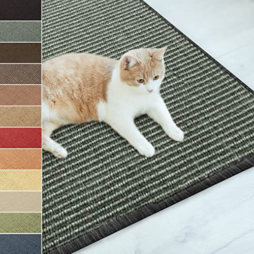 Floordirekt | Tapis Griffoir | Tapis à Chat en Sisal Naturel | 50 x 50 cm | Grattoir Anti-dérapant | Ideal pour Protèger Vos Meubles, Les Canapés et Le Sol | Gris