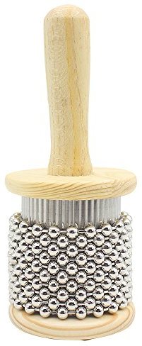 Mowind Cabasa Pop Hand Shaker Percussion Instrument mit Metallperlen, klein