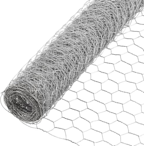 Garden Mile Chicken Wire Mesh 10m x 0.9m – Galvanised Hexagonal Wire Netting 25mm, Heavy Duty Garden Fencing for Rabbit Runs, Poultry Coop, Plant Protection & DIY Use