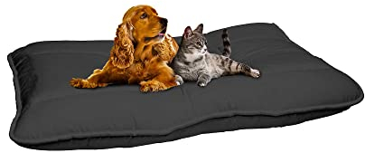 Italian Bed Linen Maxy - Cojín Acolchado para Perros (60 x 100 cm), Color Gris
