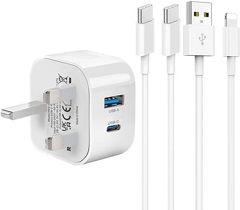 TEYASI Charger and Plug for iPad, i Pad USB C Fast Charger Cable+ USBC Lead and Plug for iPad Pro 12.9 11 13 inch M4 2024/Air 10.9 M2 M3/Mini A17 Pro 3rd 4th 5th 6th 7th 8th 9th 10th A16 11th 2025