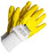 PROOF COMFORT & SAFETY - CITRA Work Gloves, Cotton gloves with yellow nitrile coating, 12 pairs in size 9, oil-resistant and grease-resistant protective gloves