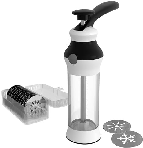 Reifier 14-Piece Cookie Press Set - Upgraded - Stainless Steel Disks & Storage Case - Heavy-Duty Design
