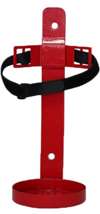 Brandsläckarfäste, vägghängande konsolhållare för 3-4 kg släckare (med rem)
