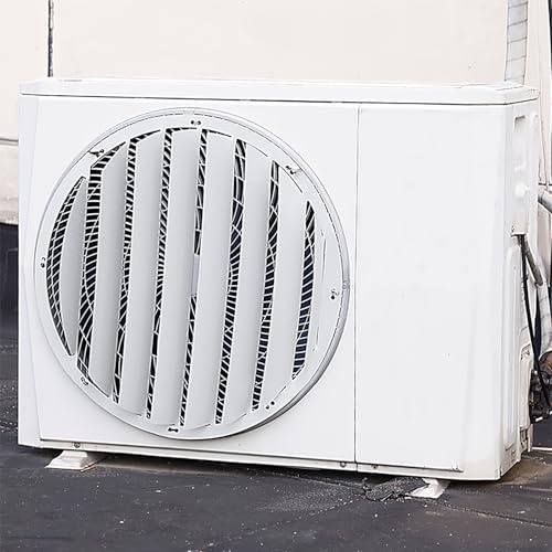 FORRTY Outdoor AC Unit Cover Air Conditioner Deflector – Adjustable Wind Direction Baffle for Mini Split AC Condenser, Anti-Direct Blow Outdoor Unit Louver Shield, No-Drill(Round,60CM(23.6))