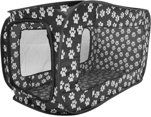 FIXOSHEE Foldable Pet Tent Indoor Dog Playpen with Oxford Cloth Mesh Netting Portable Cat Cage and Sleeping Place for Small Dogs and Cats Breathable and Pet Playpen for Travel and Home