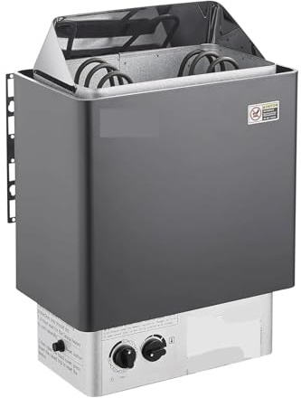 JVDDI Calentador de Sauna, Estufa de Sauna eléctrica, Calentador de Sauna for baño de con Controles Integrados, Temperatura Ajustable