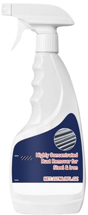 Agente para la eliminación del óxido, 237 ml de líquido limpiador y limpiador para acero y hierro – Spray quitamanchas de óxido | Para coche, horno, ducha, fregadero, estufa, cocina, baño y aluminio