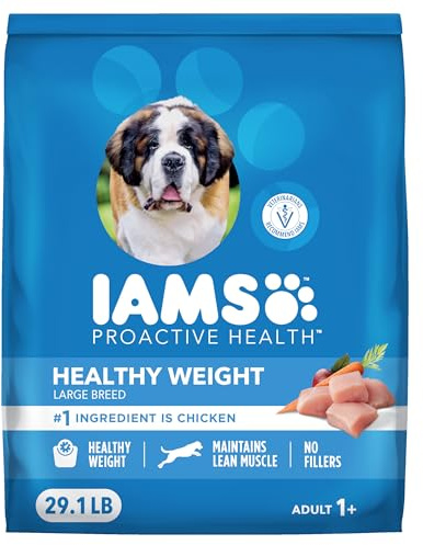 IAMS Proactive Health, Dry Dog Food, Adult Dog Food Dry Recipe for Healthy Weight, with Chicken, 29.1 lb. Bag