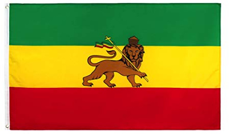 Grand Drapeau lion of judah rasta reggae Ethiopie 150 cm x 90 cm