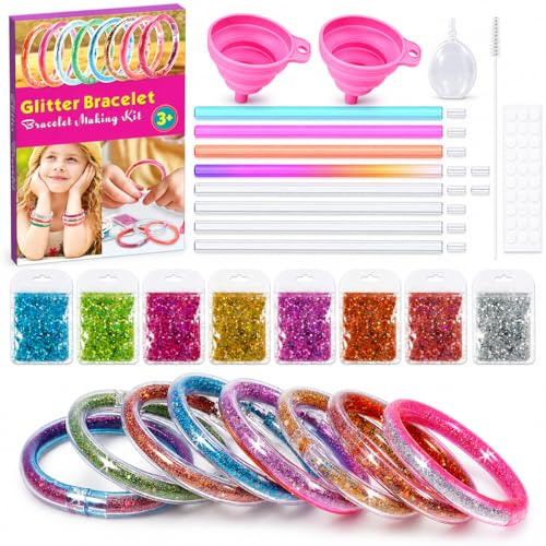 Funblitz Cadeau Fille 6-12 Ans, Activités Manuelles pour Enfants, Kits de Loisirs Créatifs, Jouet 6-10 Ans, Kit Bracelet, Jeux Enfant, Idée Cadeau Ado, Création