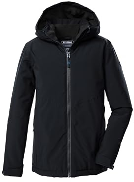killtec Jungen Outdoorjacke/Funktionsjacke mit Kapuze KOW 221 BYS JCKT, schwarz blau, 152, 43507-000