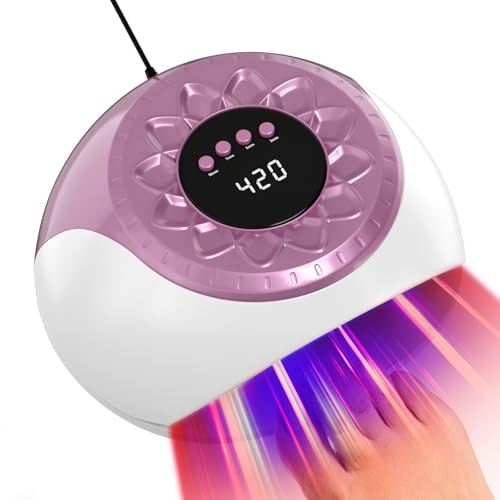 iKeener Nail Fungus Laser Device for Multiple Toenail, FDA Cleared Anti-Fungal Nail Treatment with 15 * 470nm Blue Light & 42 * 650nm Red Light, 3/5/7/10 Minutes Adjustable