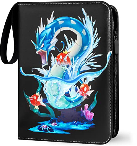 Album di raccolta per carte Pokemon, 400 carte da collezione, 4 tasche, 50 pagine, in pelle PU, impermeabile, regalo per bambini