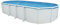 Steinbach Stahlwandpool Set Highline – 012624 – 730 x 366 x 132 cm – Ovaler Pool in Weiß für bis zu 28.900 l Wasserinhalt – Mit winterfester blauer Innenfolie und zahlreichem Zubehör