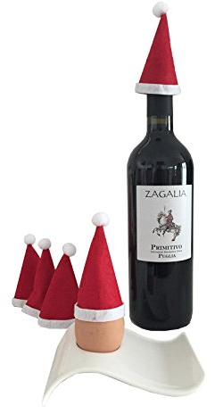 itsisa Eierwärmer/Deko Weihnachtsmütze (5er Pack) - tolle Weihnachtsdeko - z.B. als Wichtelgeschenk etc.