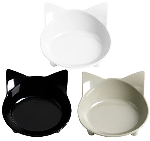 Katzennapf,3 Stück Futternapf Katze,rutschfeste Katzenschale,Futterschüssel Katze,Wasser Fütterung Schüssel,Katzennapf Set zur Erleichterung von Whisker-Müdigkeit