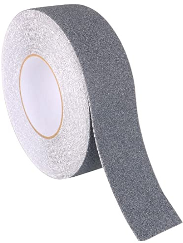 Gebildet 20m×5cm Antislipad Tejp,Halkfri Förbättringsgrepp,Starkt Självhäftande Säkerhetsdekal för Inomhus och Utomhus, för Arbetssäkerhet,Hemsäkerhet. Grå