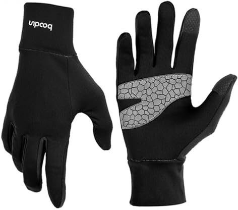 TRIWONDER Gants Chaud Hiver Enfant Gants Sport Chauffants Écran Tactile Antidérapant pour Garçon Fille Cyclisme Ski Running Vélo Course (Noir, M (7-8 Ans))