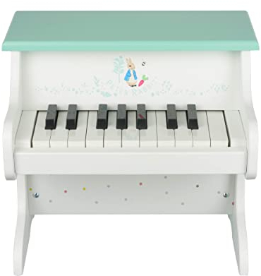 Peter Rabbit Toys – Holz-Klavier, 18 Tasten, Kleinkind-Klavier – frühe Entwicklung und Aktivitätsspielzeug, Kleinkind-Musikinstrumente, Klavier für Kinder – offiziell lizenzierte Peter Rabbit Geschenke von Orange Tree Toys
