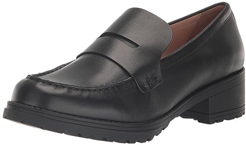 Cole HAAN Womens CAMEA Lug Loafer, Black Leather, 8 B US
