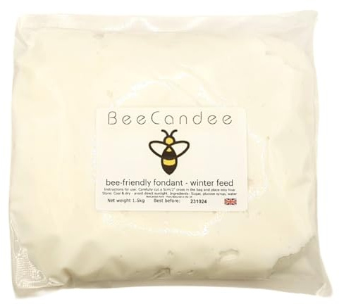 BeeCandee Bee Fondant - Beekeeping Supplies UK - Bee Feed Food 3kg (2 x 1.5kg pouches)