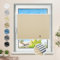Plissee ohne Bohren Verdunkelung Klemmfix Hellbeige 70x120cm Thermo Plissees 100% Verdunklung Rollos für Fenster & Tür Verdunklungsplissee ohne Bohren Sichtschutz und Sonnenschutz