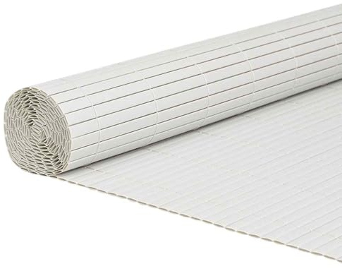 vidaXL Recinzione da Giardino Bifacciale Bianca 1,8x3 m in PVC, Pannello della Recinzione del Giardino, Recinzione in Giardino, Pannello del Giardino
