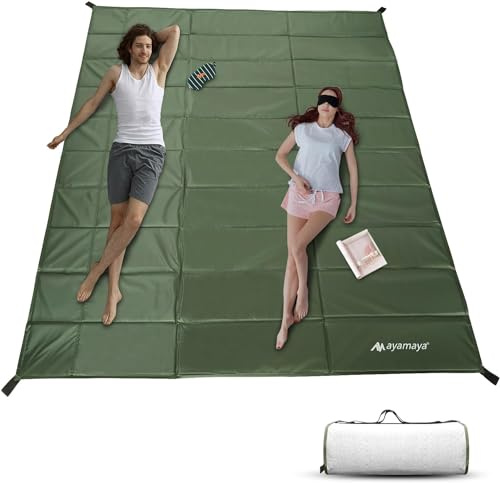 AYAMAYA Esterilla isotérmica plegable para camping, colchoneta de camping, para exteriores, plegable, manta aislante, esterilla aislante para dormir, esterilla térmica para tienda de campaña, base
