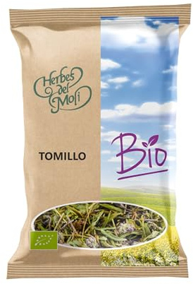 Tomillo Hoja Bio 50g | Herbes Molí | Planta Aromática Ecológica para Infusión y Cocina | Certificado BIO | Apto Veganos