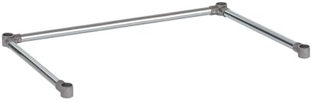DuraSteel Open Base Work Table Bracing - 30 x 48 Inch Table Stabilizing Leg Cross Braces - Fits Commercial Food Prep Stainless Steel or Maple Wood Worktable