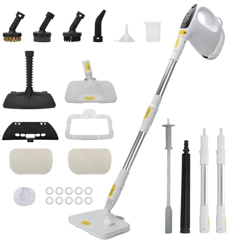 Dampfreiniger 1200W Dampfreiniger Handgerät, Mehrzweck Steam Cleaner Chemikalienfreier Handdampfreiniger zur Reinigung von Teppichen, Küchen, Badezimmern, Autos und Spalten, mit 13 Zubehörteilen