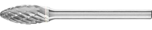 PFERD HM-frässtift, flamform B, tandning 3 plus, frässtift ø 6 mm, skaftdiameter 3 mm, längd 43 mm, 21203633 – för universella tillämpningar på de viktigaste industriella materialen