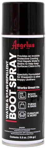 Angelus Boot Spray | Shoe Protector Spray 5.5oz - Waterproof Stain Protection for Sheepskin Boots, Sneakers, Leather, Suede & Nubuck | Eco-Friendly Nano Waterproofing | Dirt & Moisture Repellent