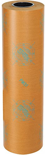 BOX USA BVCI24WAX 30# VCI Paper, Waxed Industrial Rolls, 24 x 200 yd., Kraft