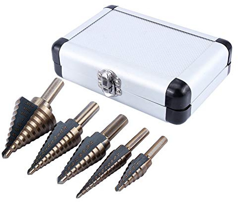Cocoarm HSS stegborr 5 stycken hålborr sats konborr reparationssats stepdrill bit steg konus borr