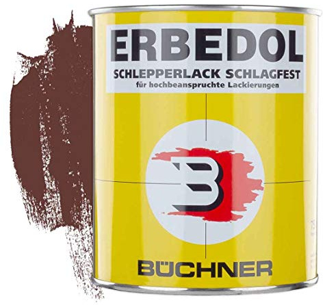 Erbedol | Schlepperlack | kastanienbraun | RAL 8015 | 0,75 l | Farbe | Beschichtung | Restaurierung | Traktor | Lack | Farbton | Lackierung | kratzfest | wetterfest | stoßfest | Schlepper | glänzend