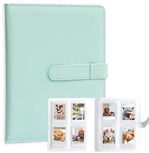 128 fickor mini fotoalbum för Fujifilm Instax minikamera, polaroid tryckknapp, Z2300, SocialMatic Instant Camera & Zip Instant Printer (mint)