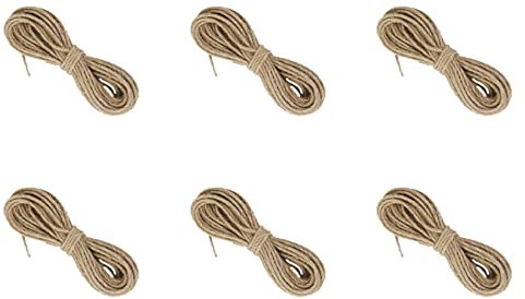 liovitor 6 cuerdas de natural de 10 m, cuerda de sisal de 3 mm