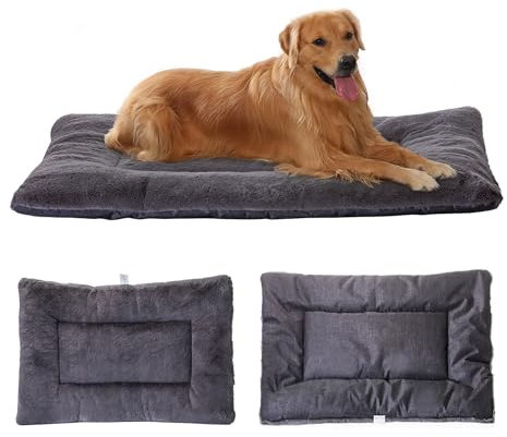 Petschat Waschbar Hundematte, Hundedecke Große Hunde 104 x 71 cm, Doppelseitige Hundekissen Katzenbett, Superweiche Hundedecke mit wasserabweisender Unterseite für Innen und Unterwegs