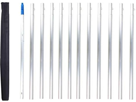 1-12 m förlängningsstång, teleskopisk förlängningsstång, teleskopstång av aluminium, vattenmatad utdragbar borste för rengöring av fotovoltaik och solpaneler(1200cm/39.4ft)